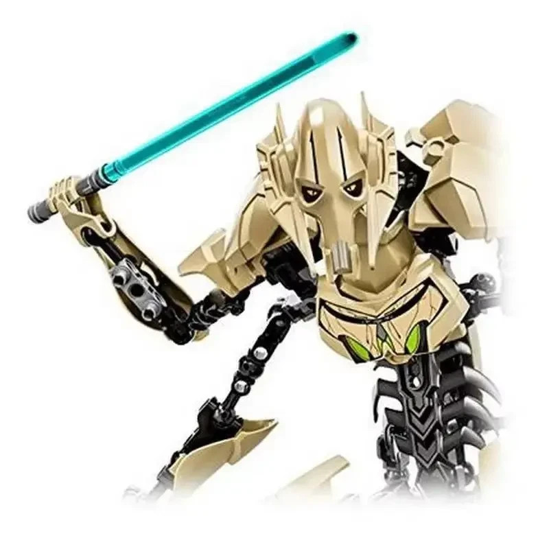 32 cm General Grievous Action Figure with Lightsaber – Buildable Block Toy Gift
