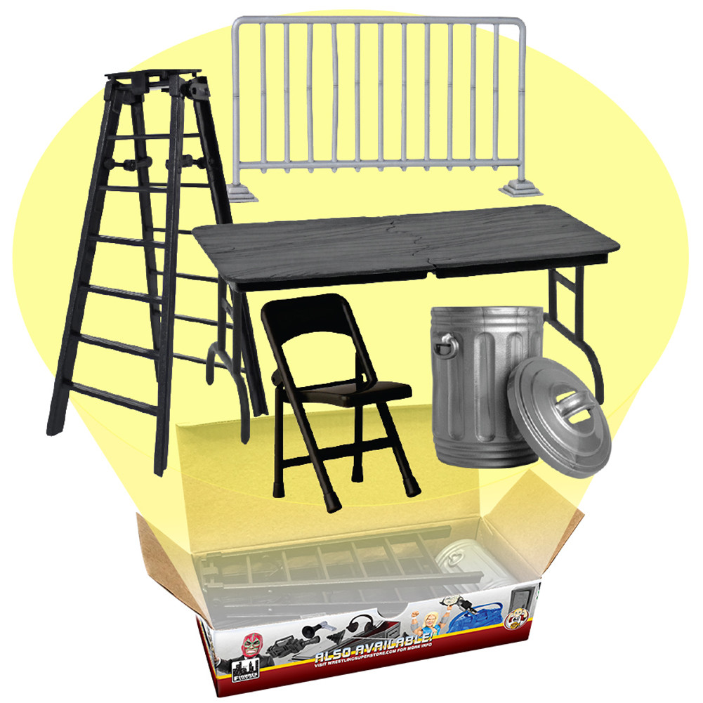 Set of 5 Wrestling Props Accessories For WWE Wrestling Action Figures
