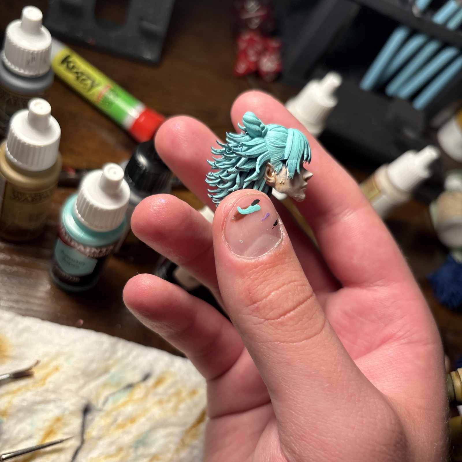 Custom 1/12 Scale Kashimo Action Figure Head From Jujutsu Kaisen