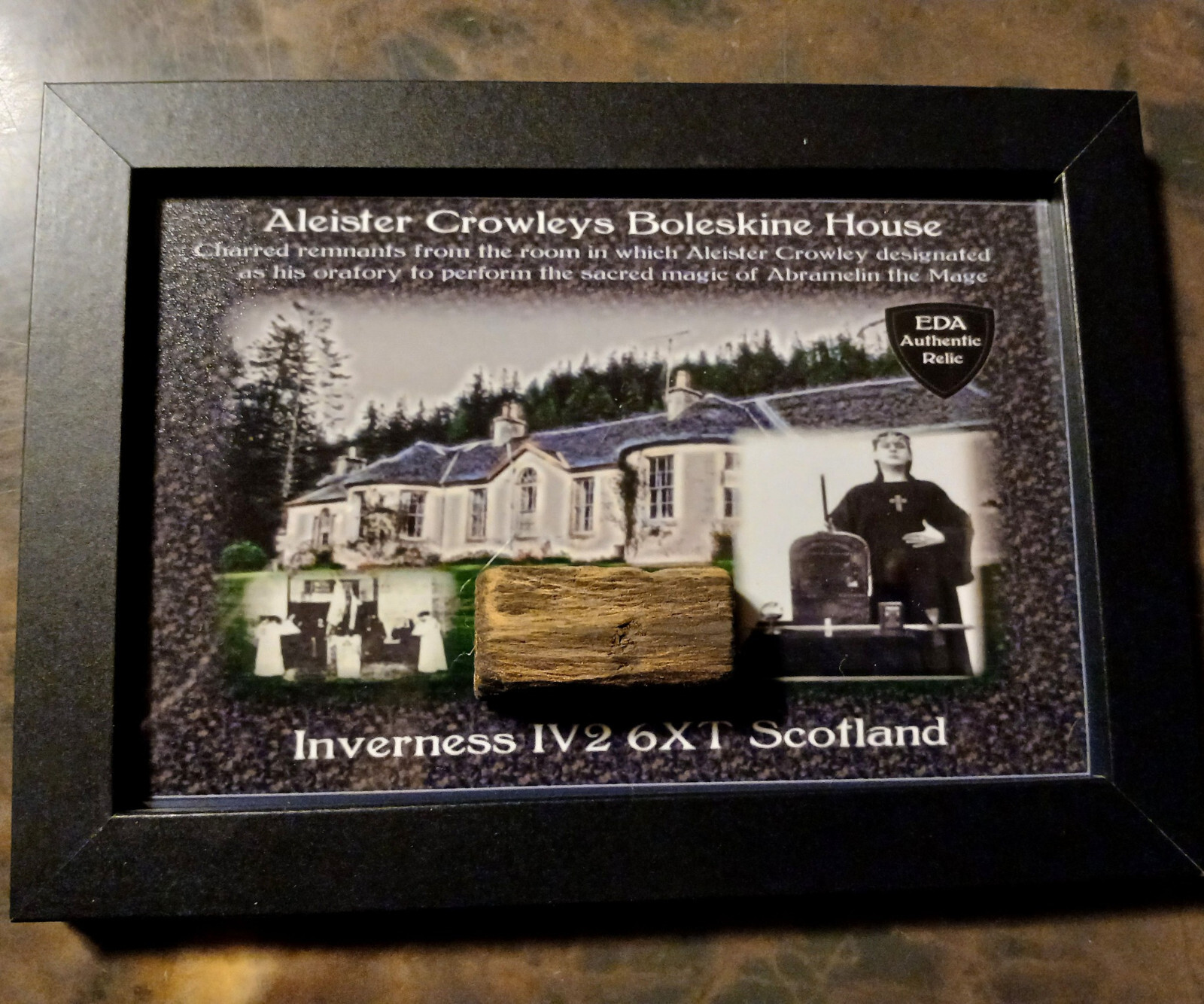 Aleister Crowley Boleskine House Burnt Wood Relic Scotland Haunted Item W/COA