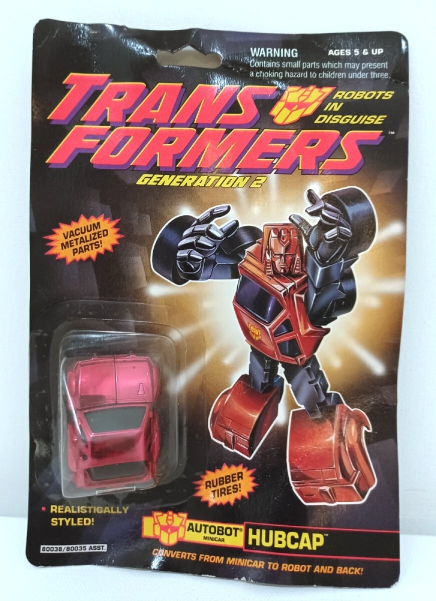 Transformers G2 HUBCAP, 1992, Factory Sealed MOC and Never Opened