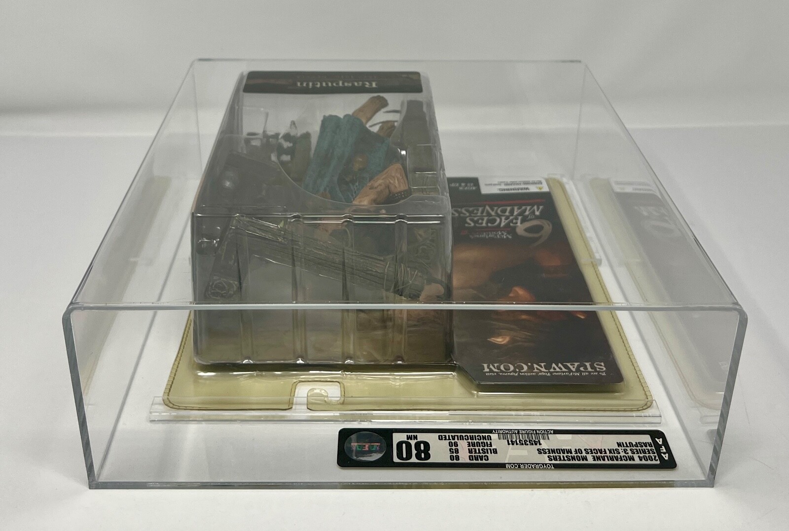 2004 RASPUTIN AFA U80NM MCFARLANE MONSTERS SERIES 3: 6 FACES OF MADNESS MIB MOC