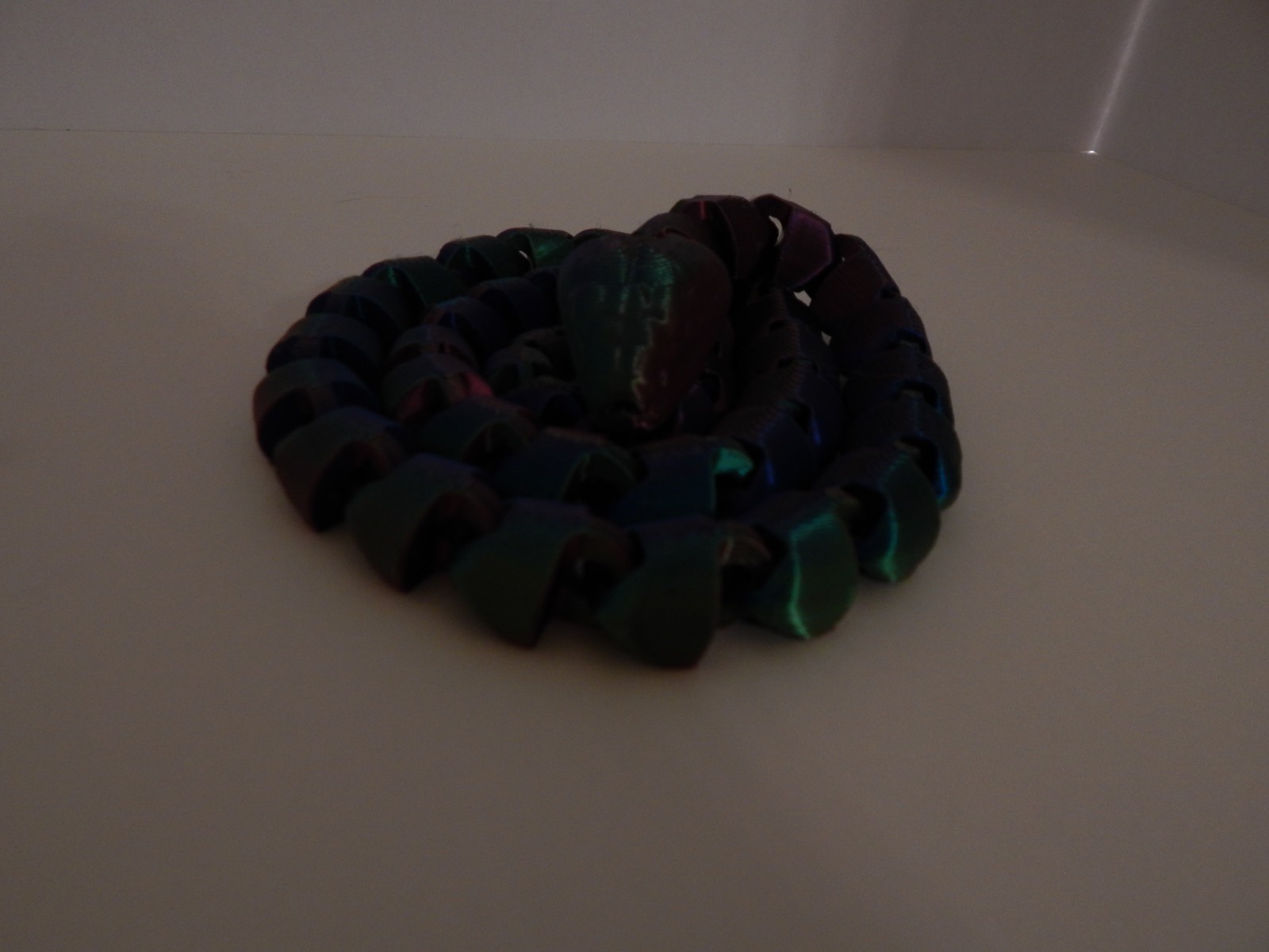 3d printed Snake Flexy 31 in LONG Metalic Blue/Purple