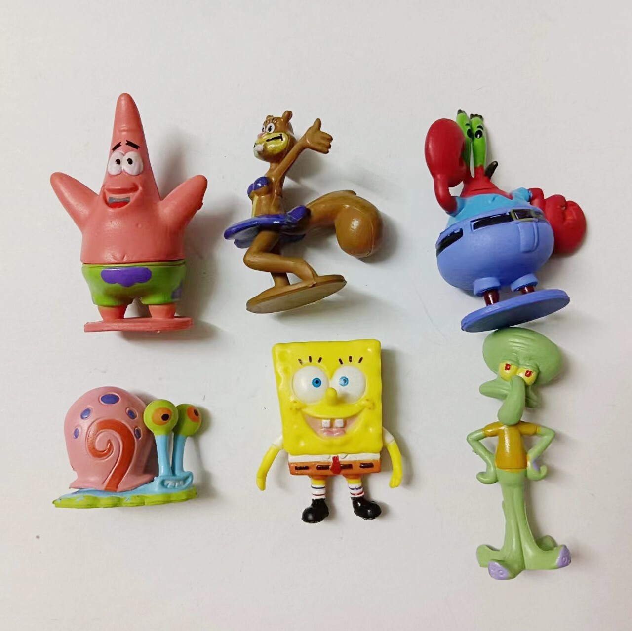 lot of 6 SpongeBob SquarePants PVC mini figure 2&Prime;
