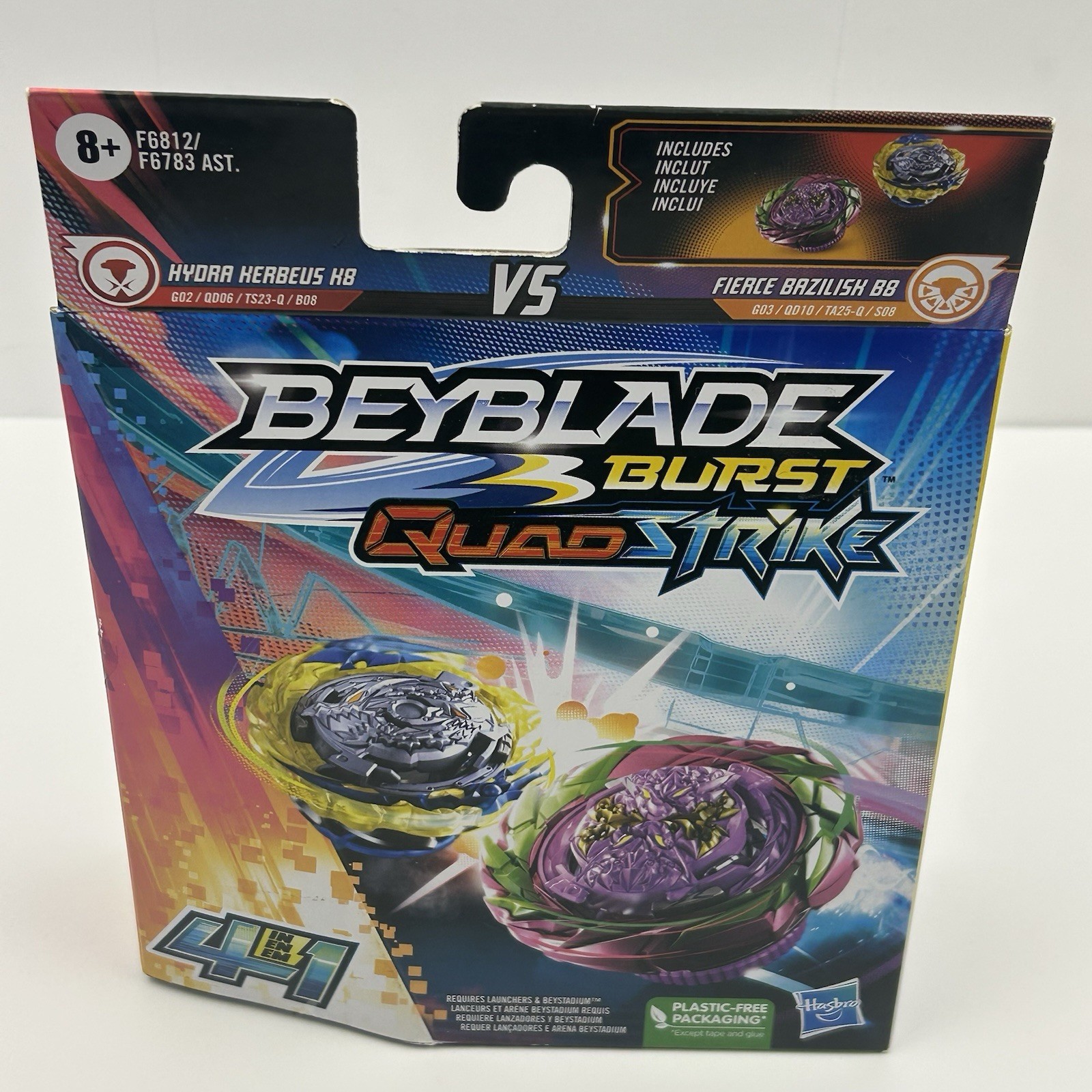 Beyblade Burst QuadStrike Ultimate Evo Valtryek V8 & Divine Xcalius X8 Dual Pack