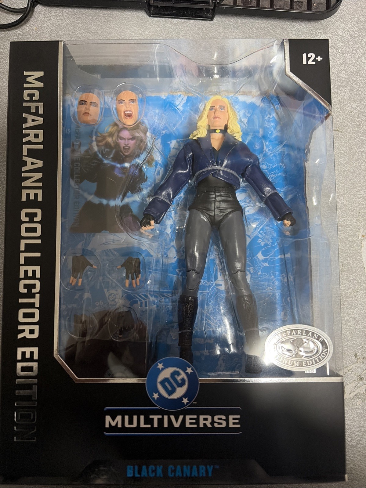 MCFARLANE DC MULTIVERSE BLACK CANARY COLLECTOR EDITION CHASE PLATINUM FIGURE!