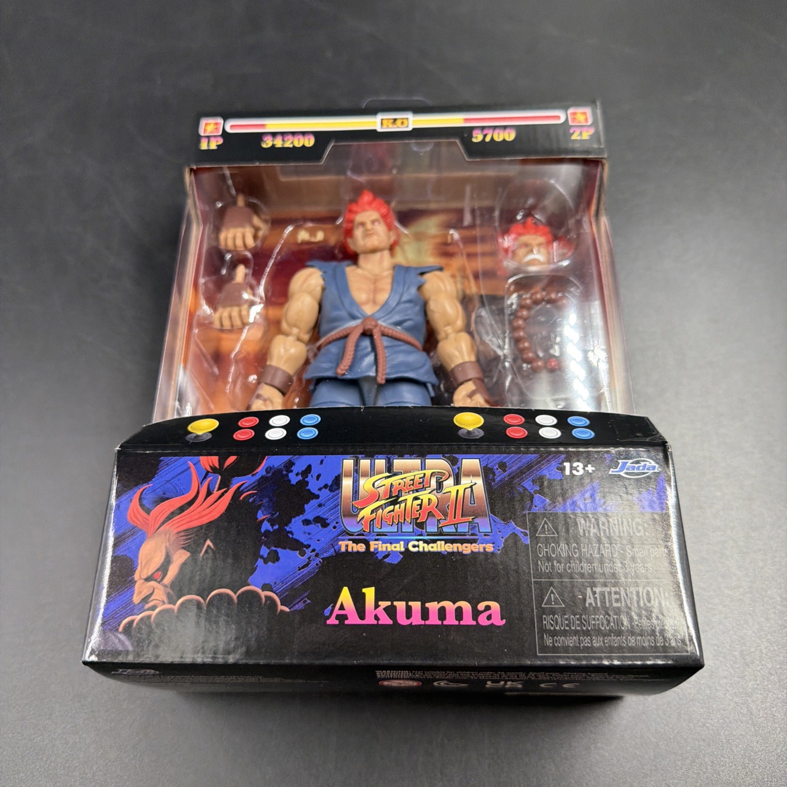 Jada Street Fighter II Akuma 1:12 Action Figure 6&Prime; Toys & Accessories