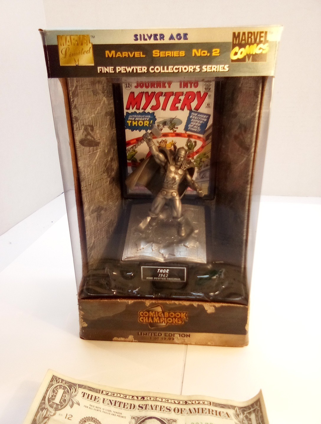 Comic Book Champions Silver Age Thor 1962 Fine Pewter LE Series 2 #384 Box Rough