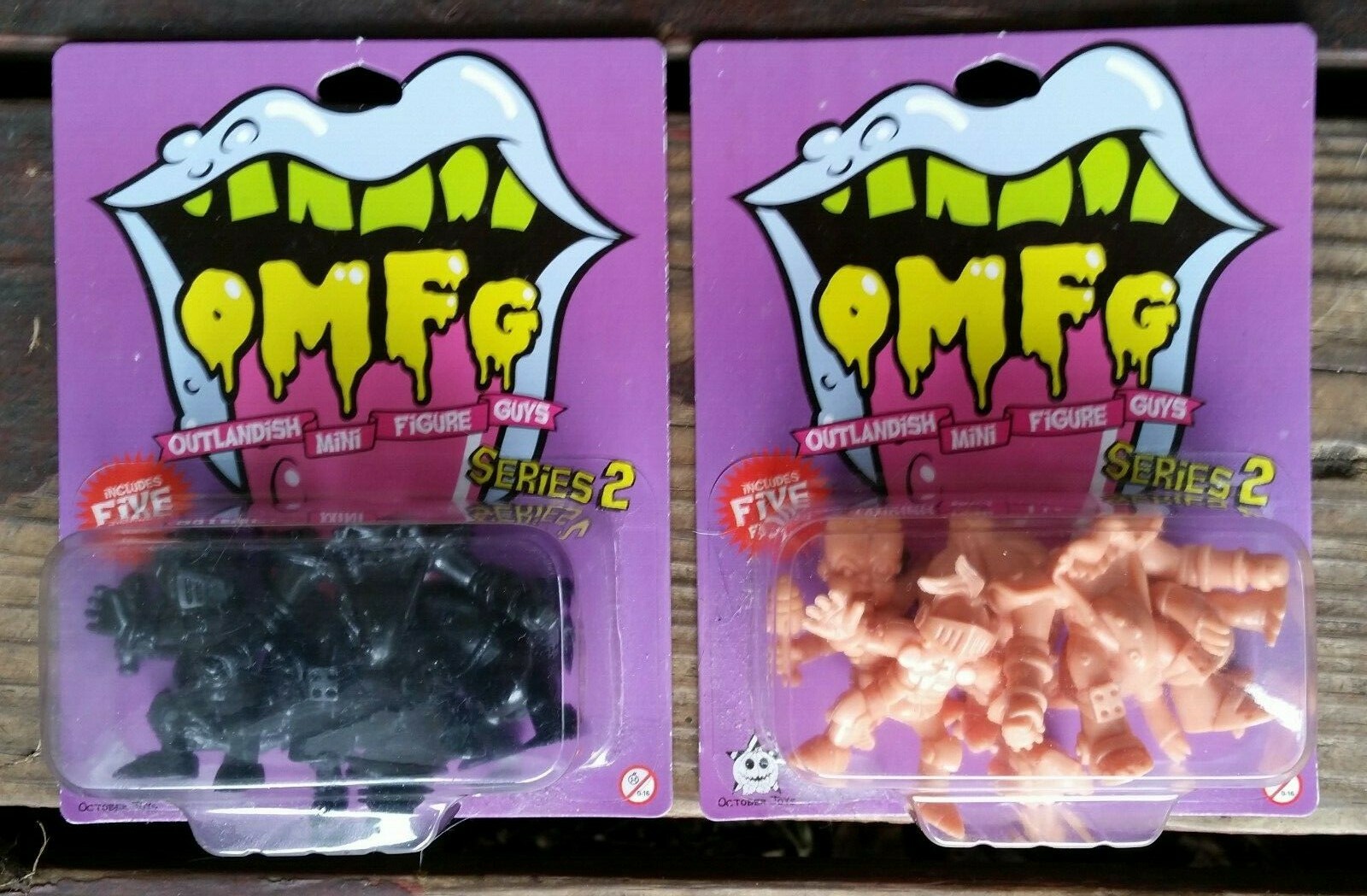 NEW October Toys OMFG Series 2 Flesh & Kickstarter Exclusive Black MUSCLE Sofubi