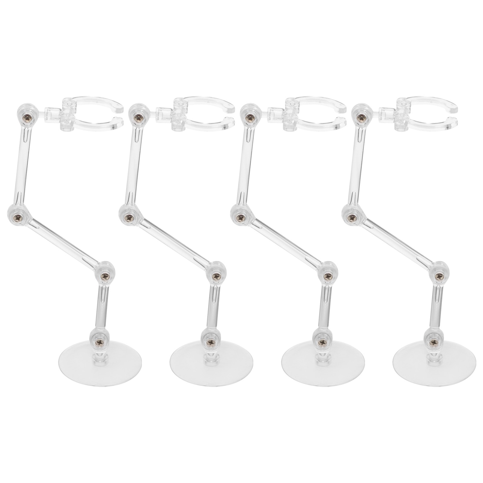 4Pcs Adjustable Figure Support Stand Plastic Doll Model Display Bracket