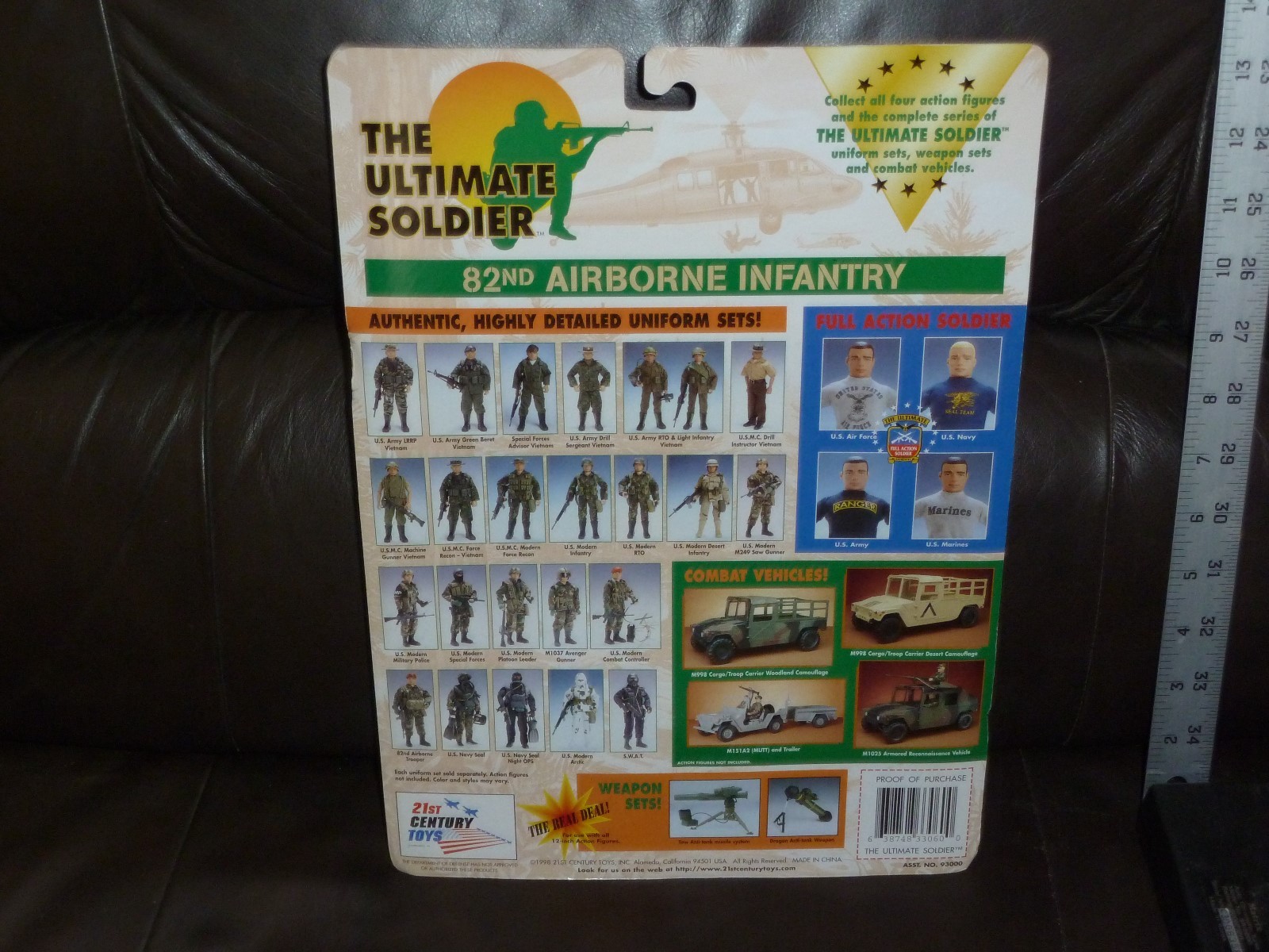 ULTIMATE SOLDIER WEAPON SETS 82ND AIRBOURNE INFANTRY 1/6TH SCALE on card