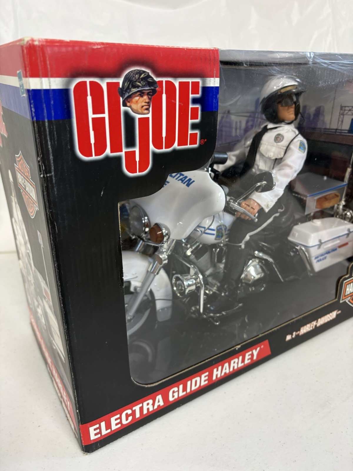 2001 HASBRO 12&Prime; GI JOE ELECTRA GLIDE #3 IN THE HARLEY-DAVIDSON SERIES NEW IN BOX