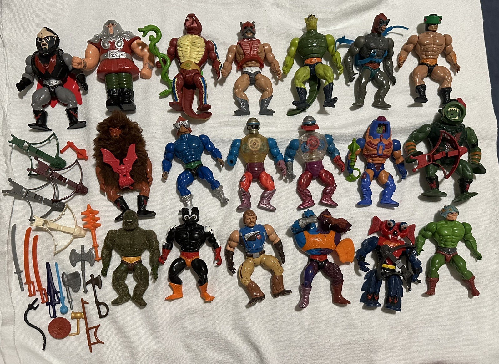 Vintage MOTU Masters Of The Universe Lot Of 19 Action Figures 1980’s He-man