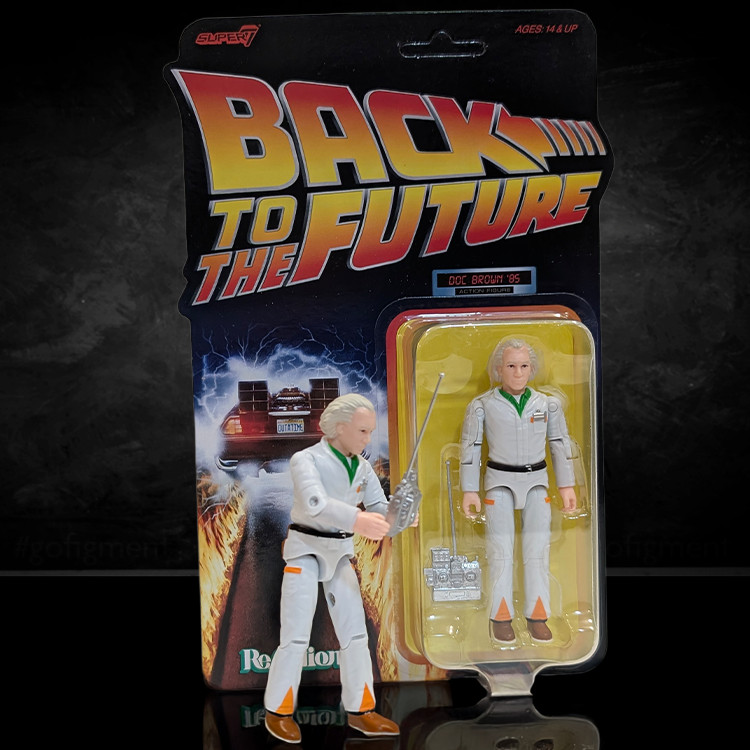 Back To The Future Doc Brown 1985 3 3/4-Inch ReAction+ Figure