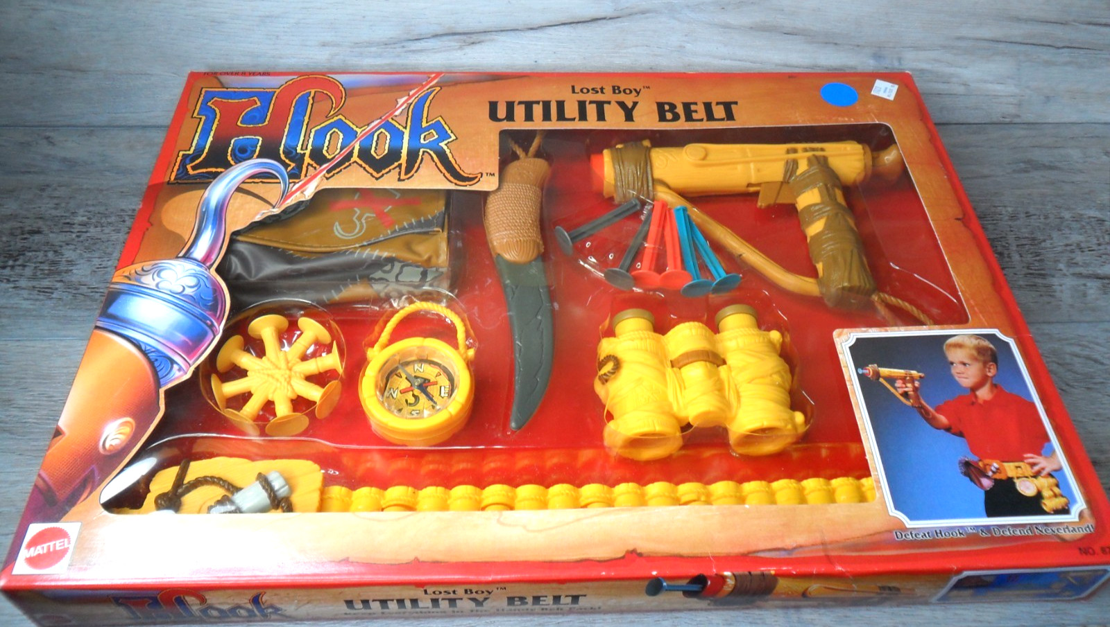Hook ~ Lost Boy Utility Belt Captain Hook 1991 Mattel 8713 New Sealed RARE
