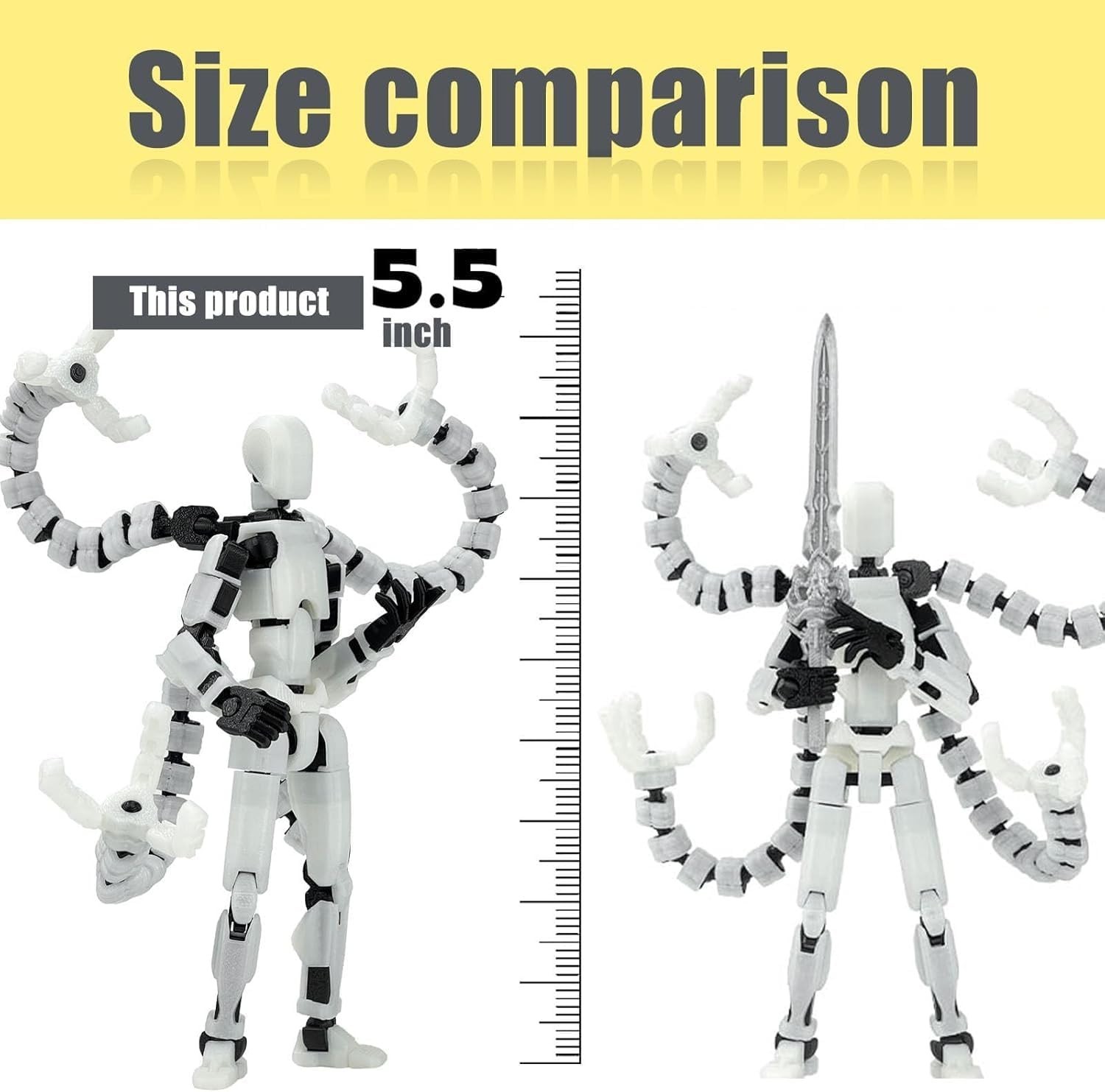 T13 Fully Jointed 3D Printed Figure with Weapons