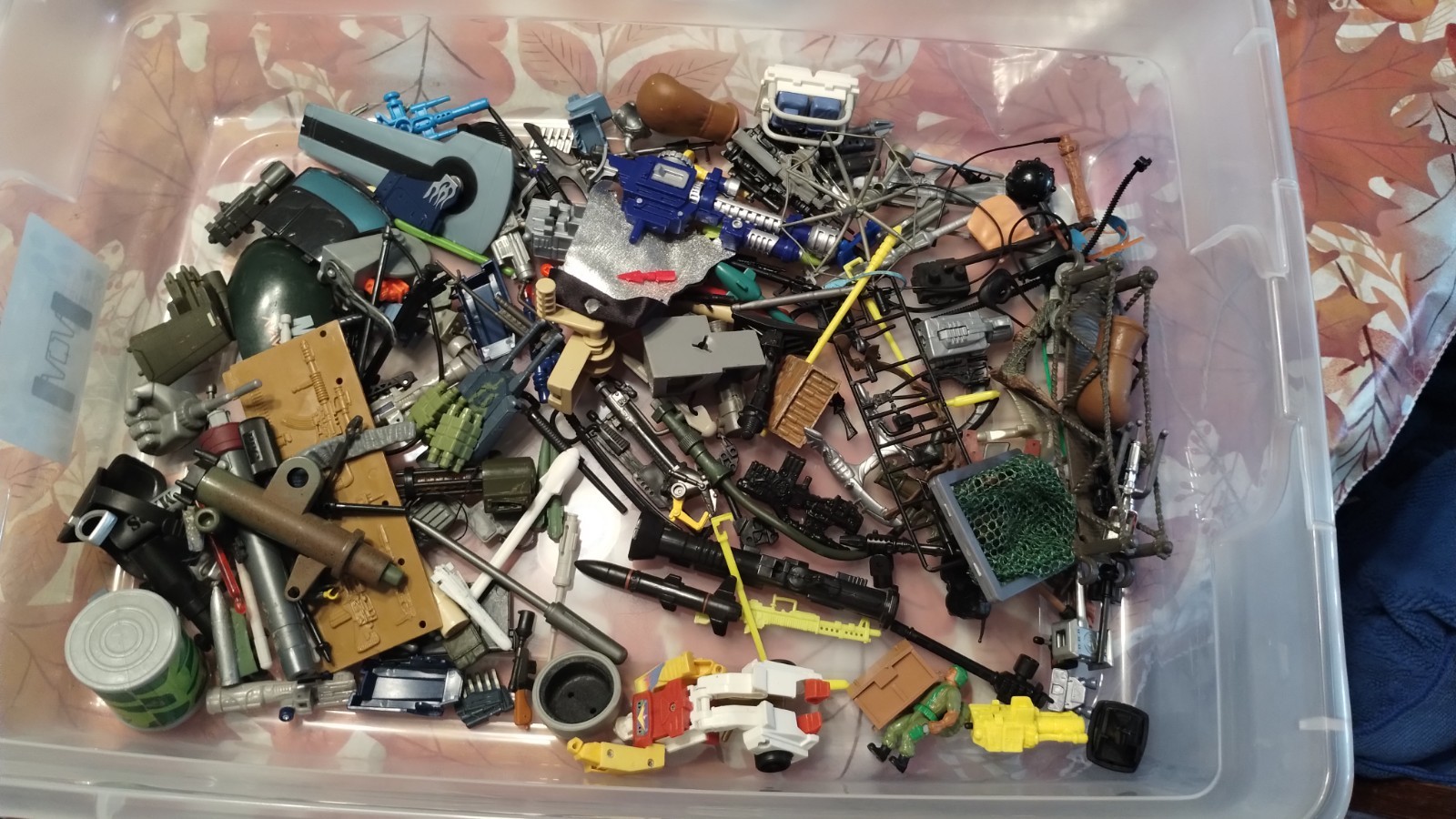 Vintage Action Figure Mixed Accessories & Weapons mixed lot over 1 & 1/2 pounds