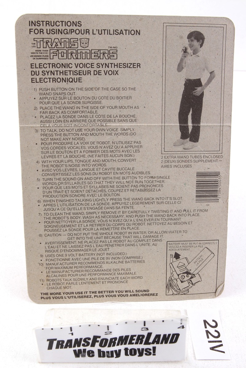 Transformers Licensed Ultra Magnus Voice Changer Card Backer