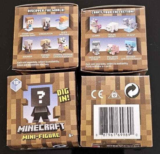 4 Blind Boxes Mojang Mattel Minecraft SERIES 10 Wood Minifigures 4 Mini Figures
