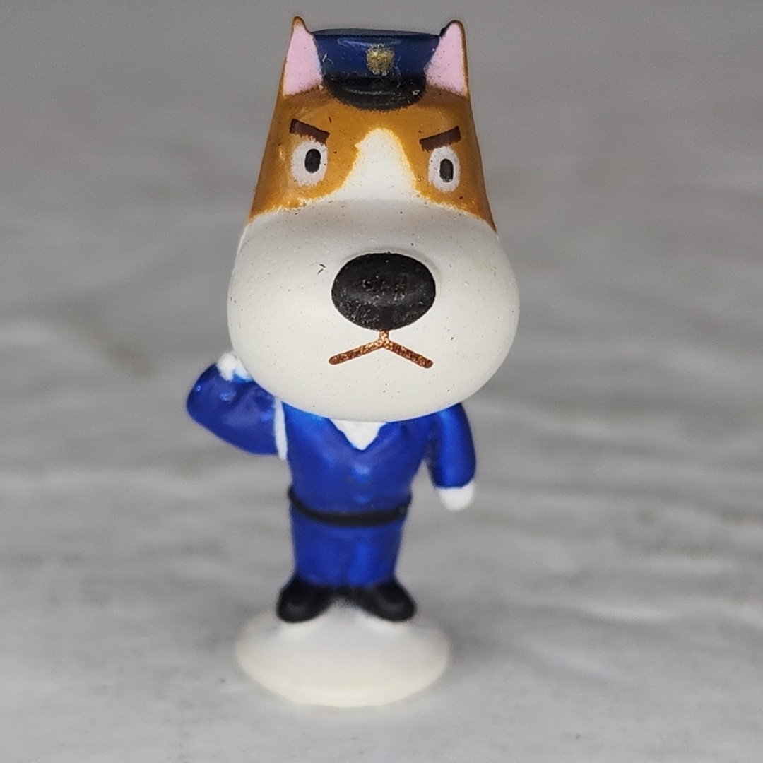 2001 Animal Crossing Playset 1&Prime; Copper Police Dog Mini Figure Nintendo