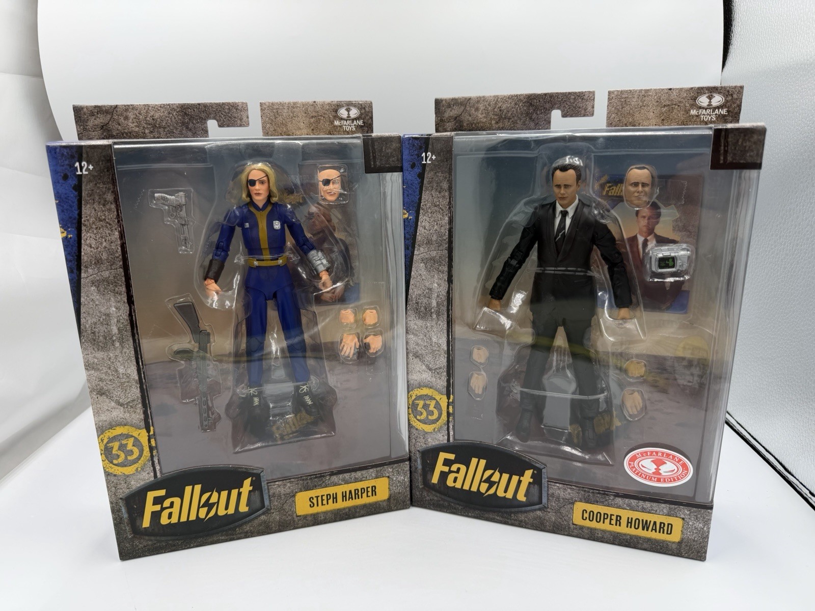 Fallout McFarlane Toys Cooper Howard Platinum Edition Steph Harper Lot New