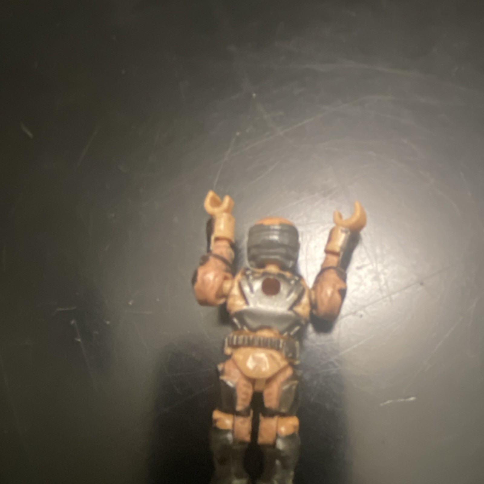 Brown Black Gold Armored Plastic Action Figure Adjustable Less Than 5 in