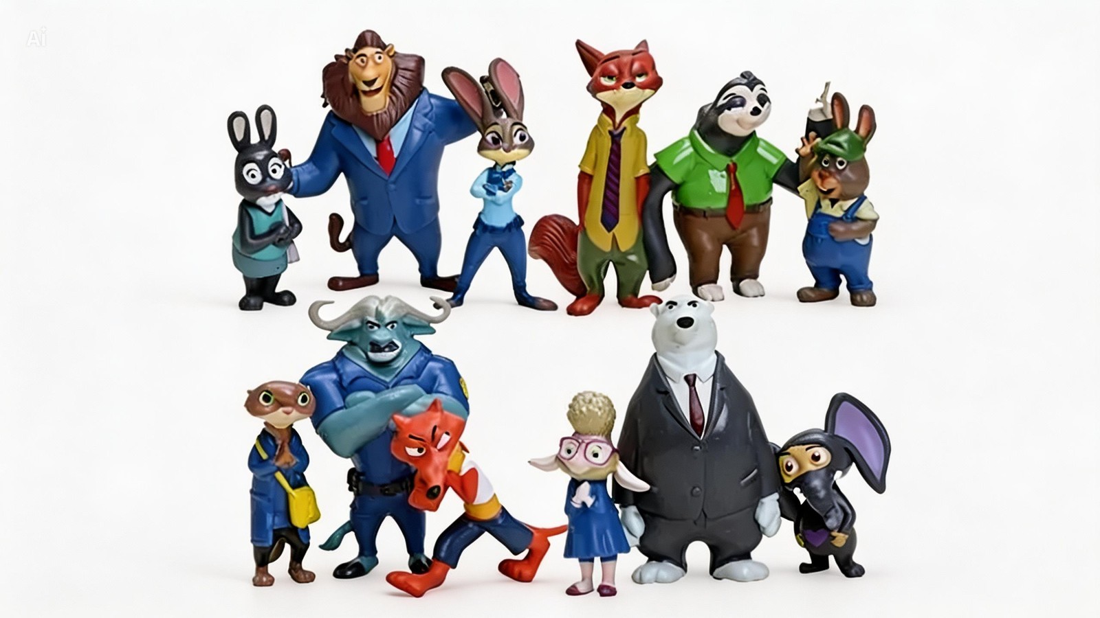 Zootopia Animals Dolls Figures Cake Topper Party Toys Gift – 12 Pcs Set 2&Prime;