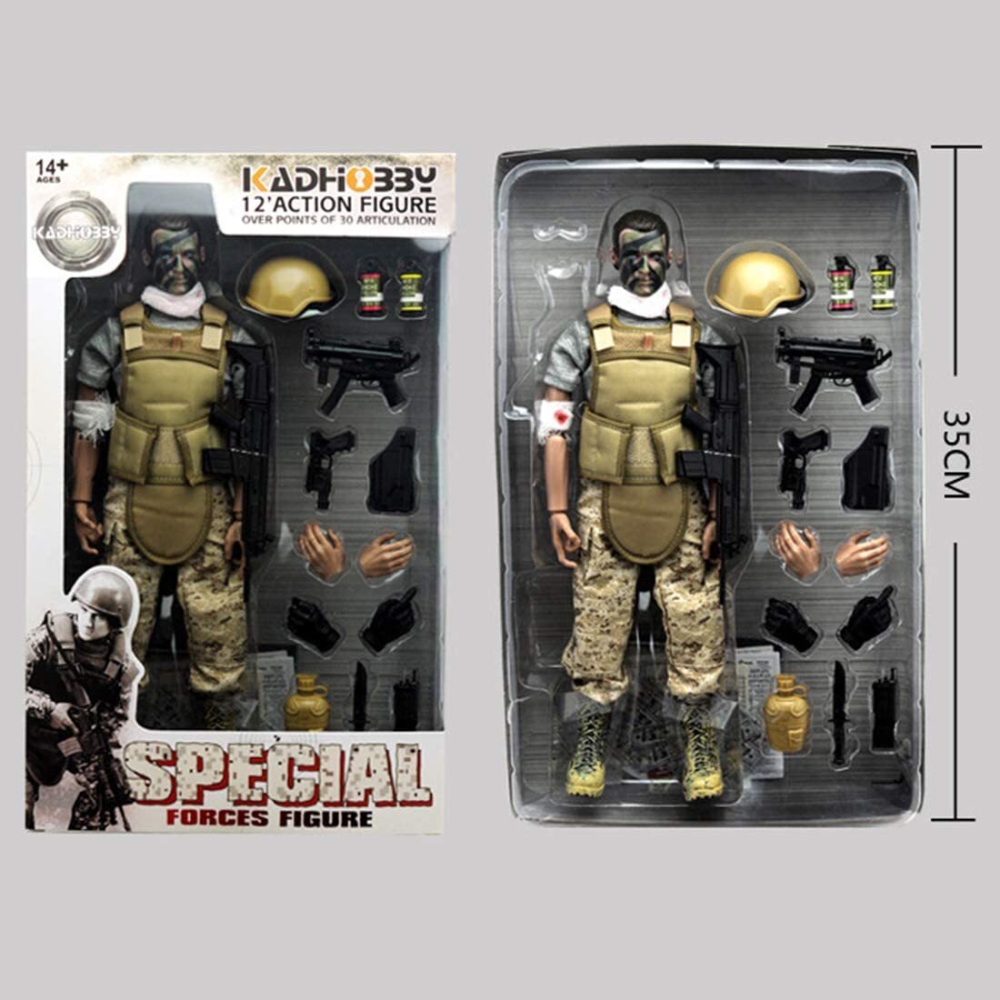 1/6 Special Force Wounded Soldier Action Figure Army Action Figures Playset Toys