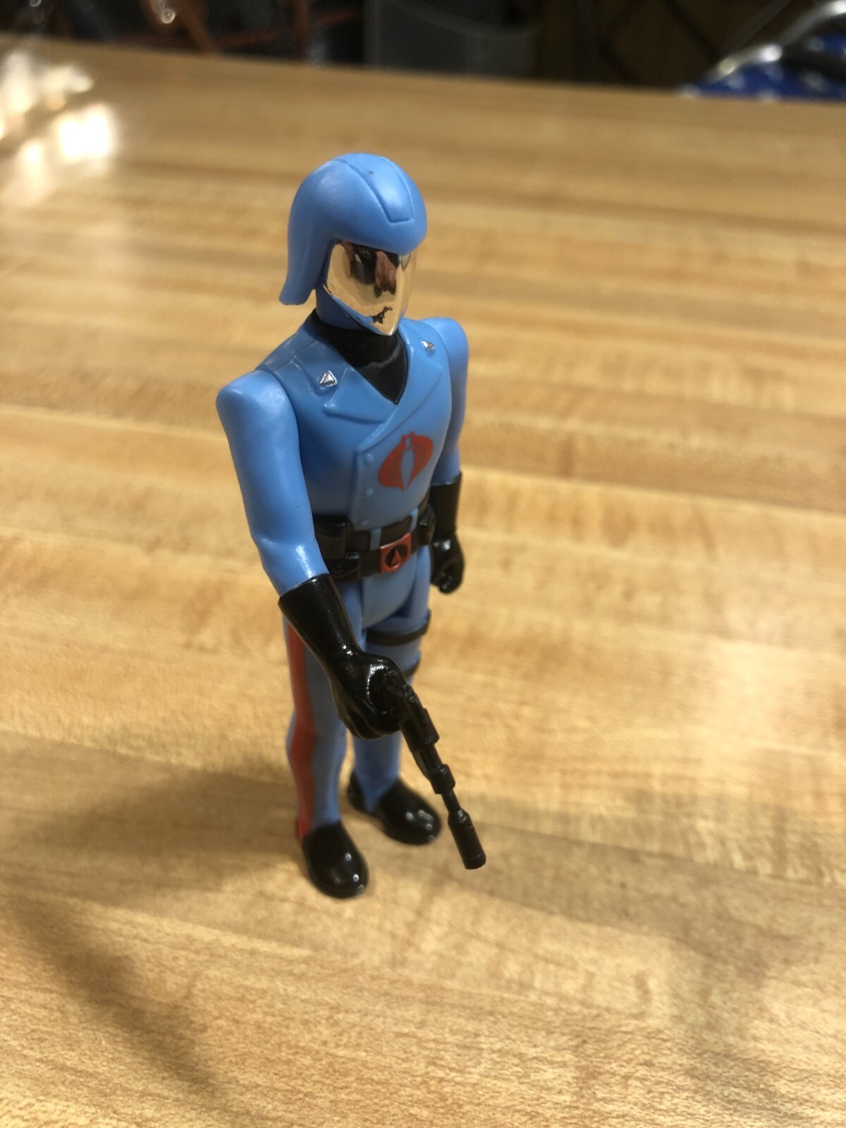G.I. JOE Cobra Commander Enemy Leader 3.75&Prime; ReAction Figure Vac Metal Variant
