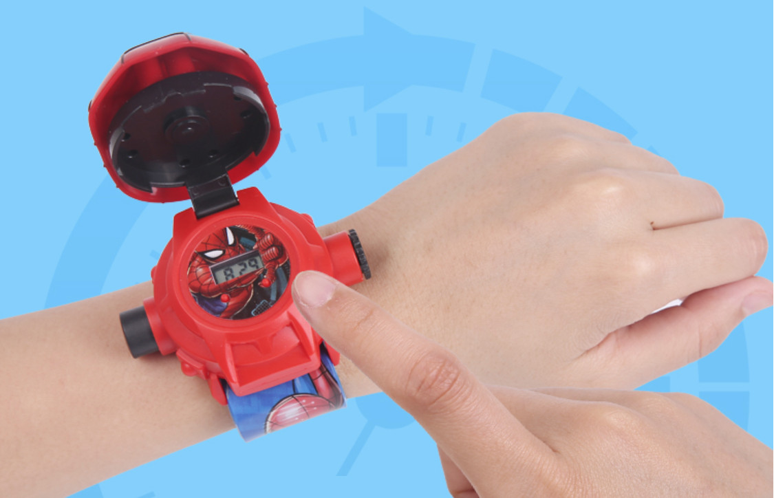 Kids Cartoon Watch Projector Superhero Sipderman cosplay Lighting 24 images