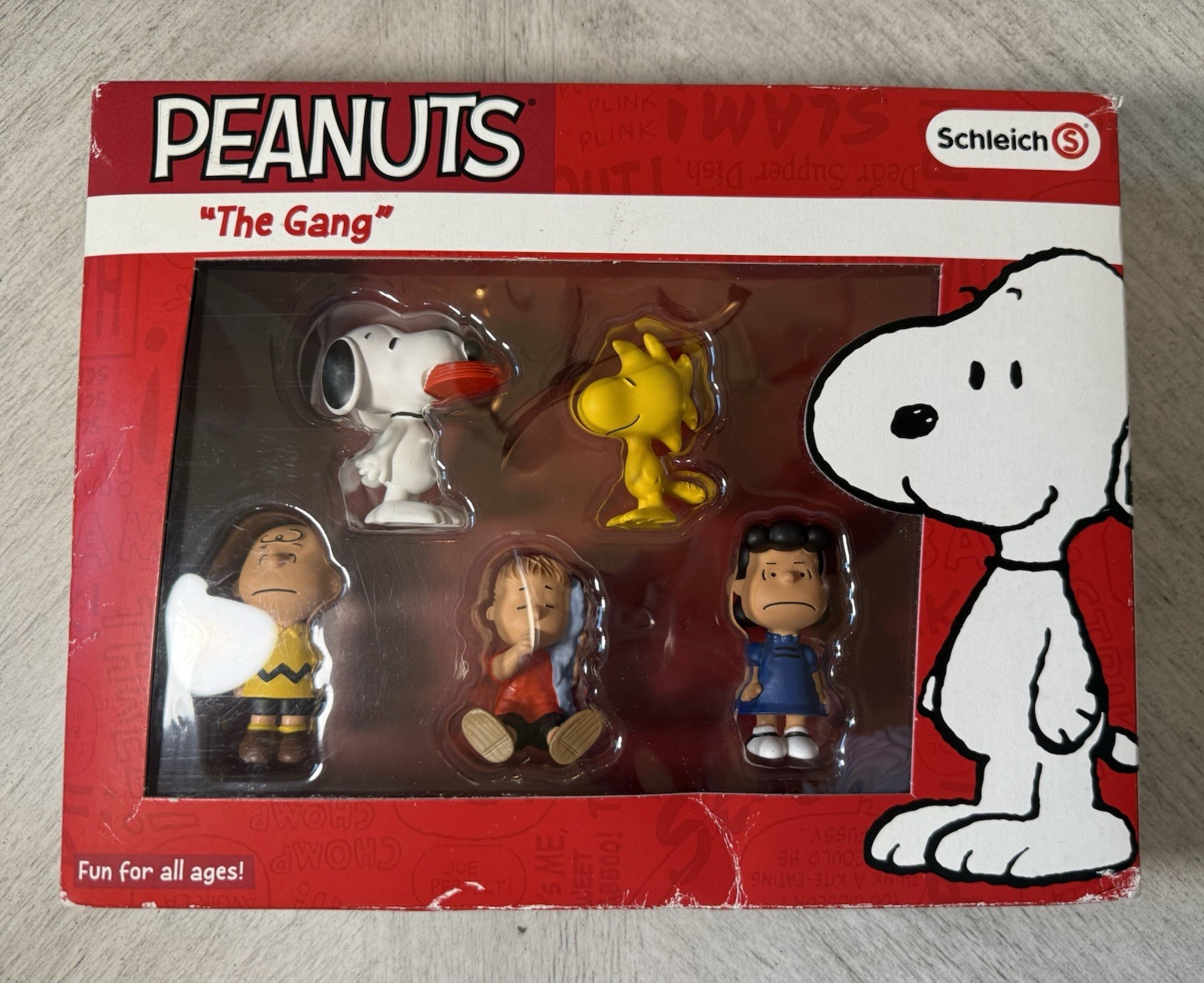 Peanuts The Gang Figurine Set 5Pc Schleich Snoopy Charlie Brown Lucy Linus New