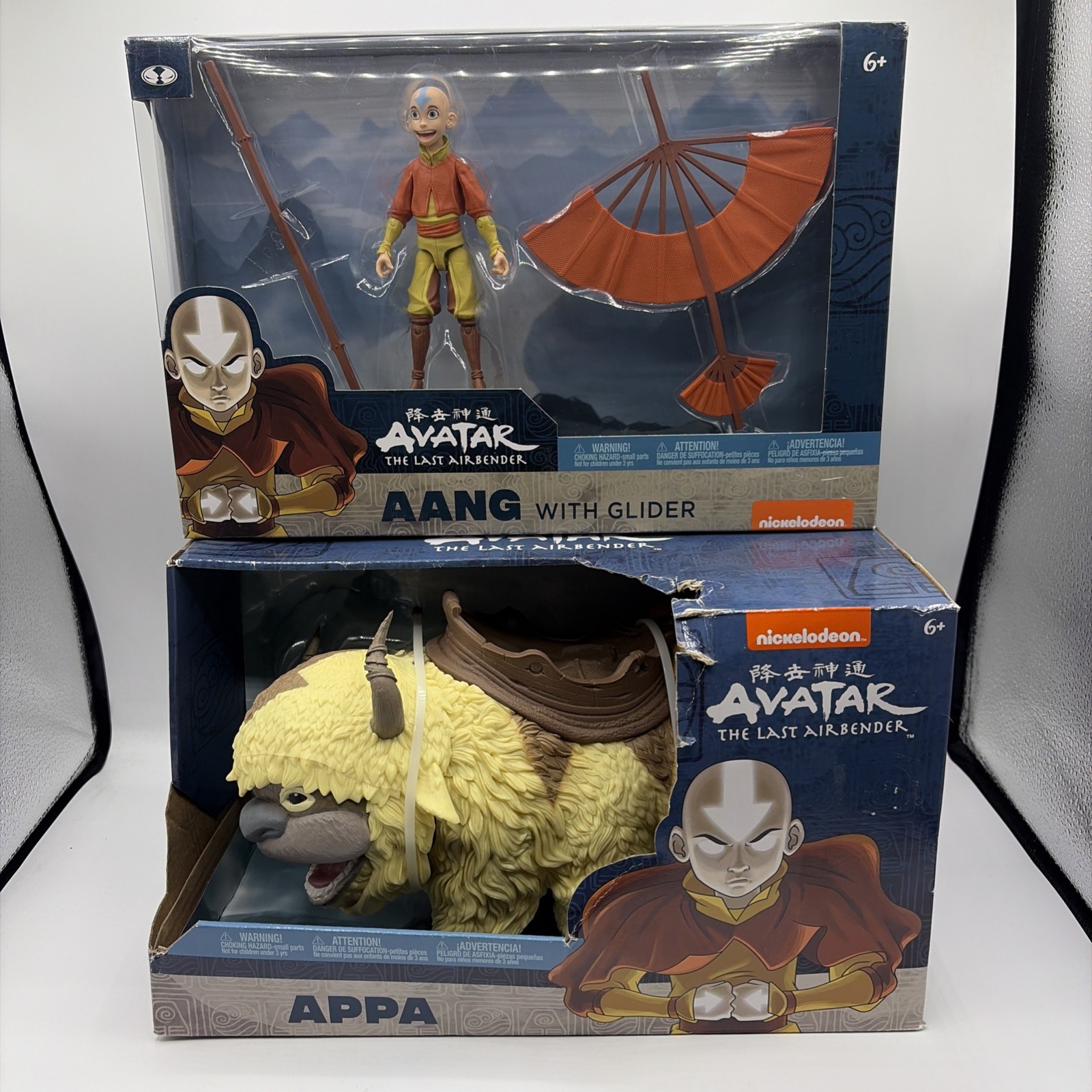 NEW McFarlane Avatar The Last Airbender Aang With Glider 5&Prime;with Appa damaged box