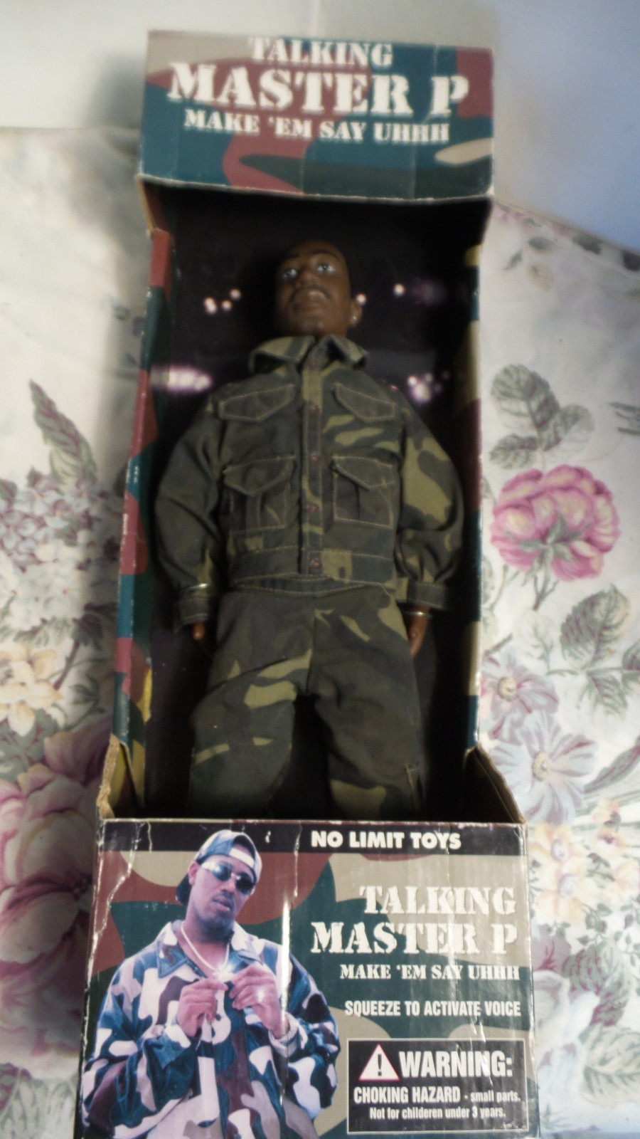 No Limit Toys Talking Master P Figure Make Em Say Uhhh No Hat & Glasses WORKS