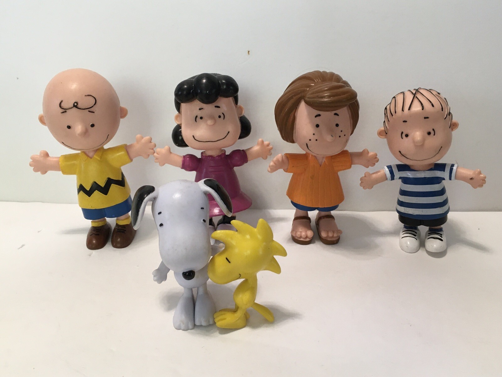 Peanuts Collection Set of 6 Figures Bendable Poseable NJ Croce Snoopy Woodstock