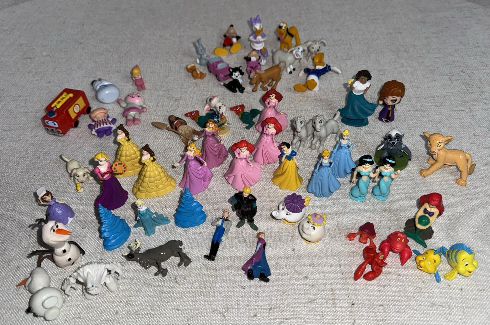 DISNEY Princess Miniature Tiny Figurine Cake Toppers Figures Mickey Lot 61 PVC