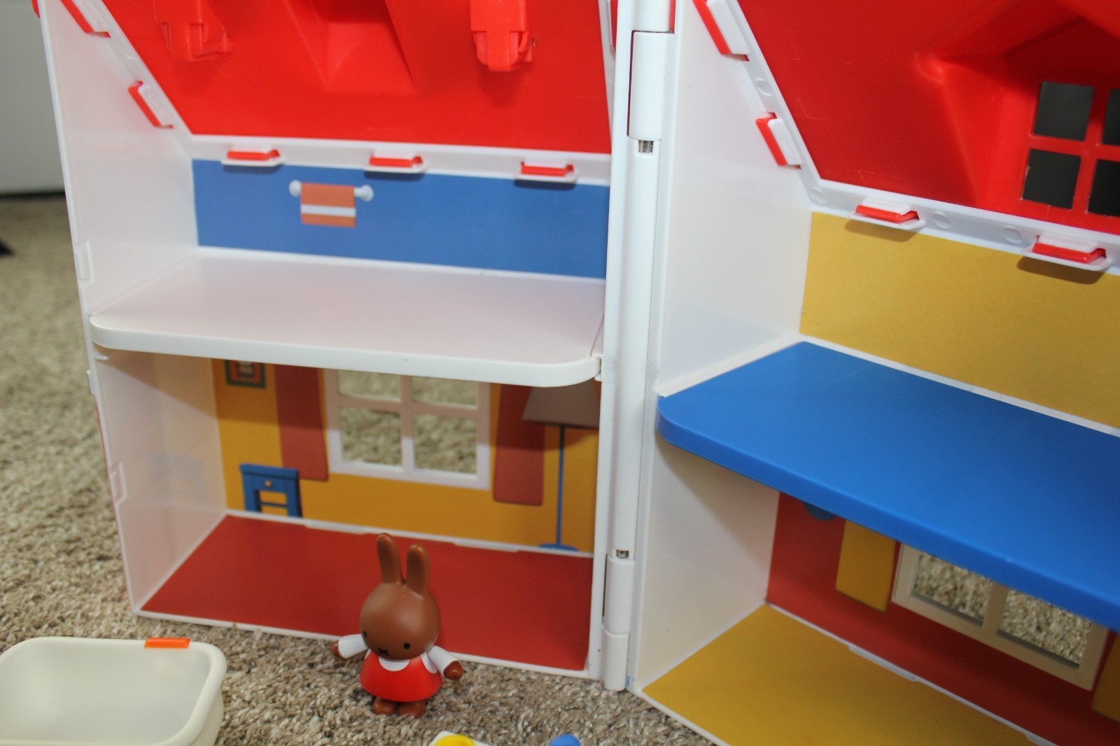 Miffys Adventures Big & Small House Playset Fold Carry Furniture Lot Red RARE