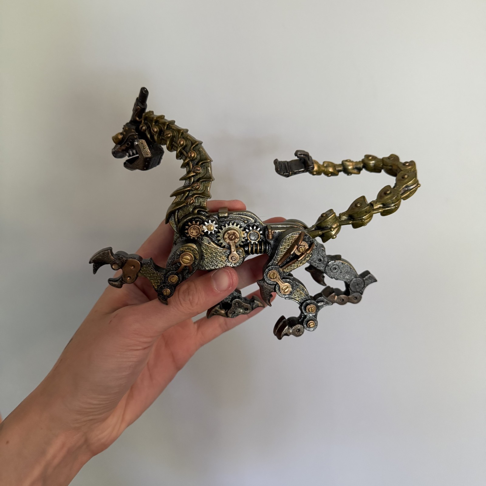 Safari LTD Steampunk Copper Clockwork Robot Dragon Figure