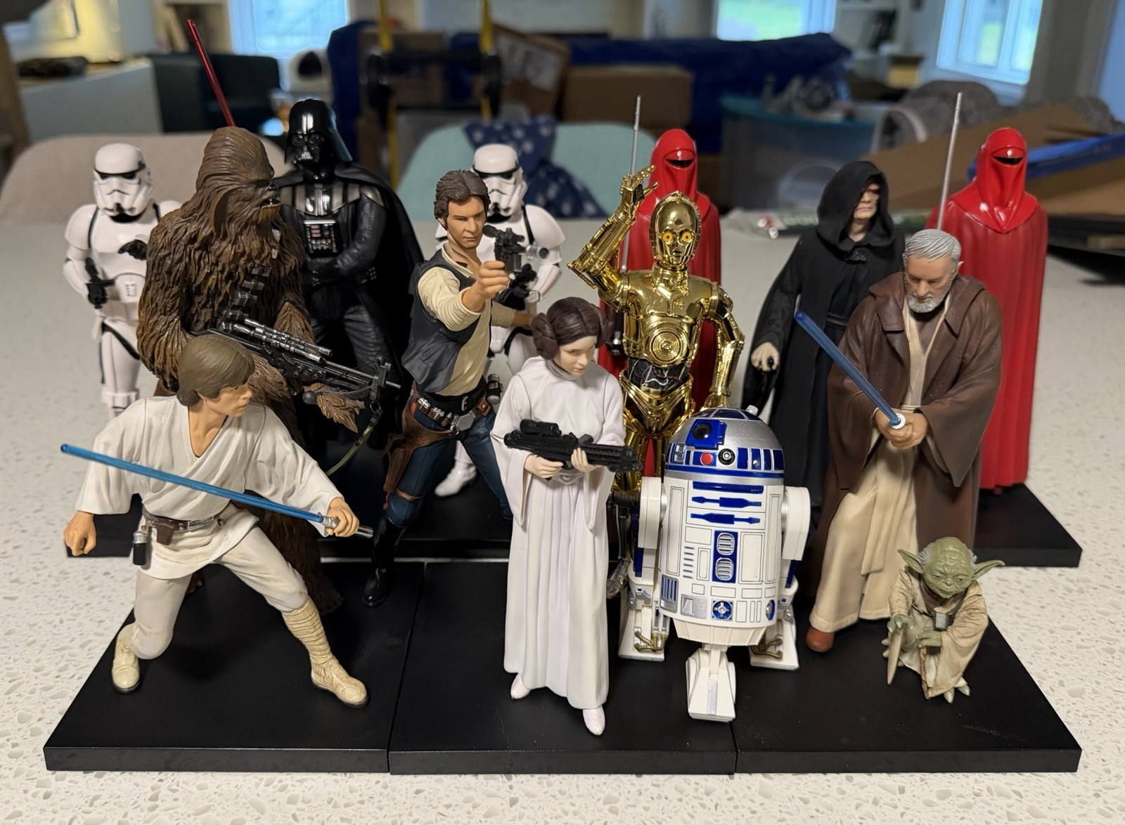 STAR WARS ORIGINAL TRILOGY KOTOBUKIYA ARTFX ACTION FIGURE STATUE LOT COMPLETE