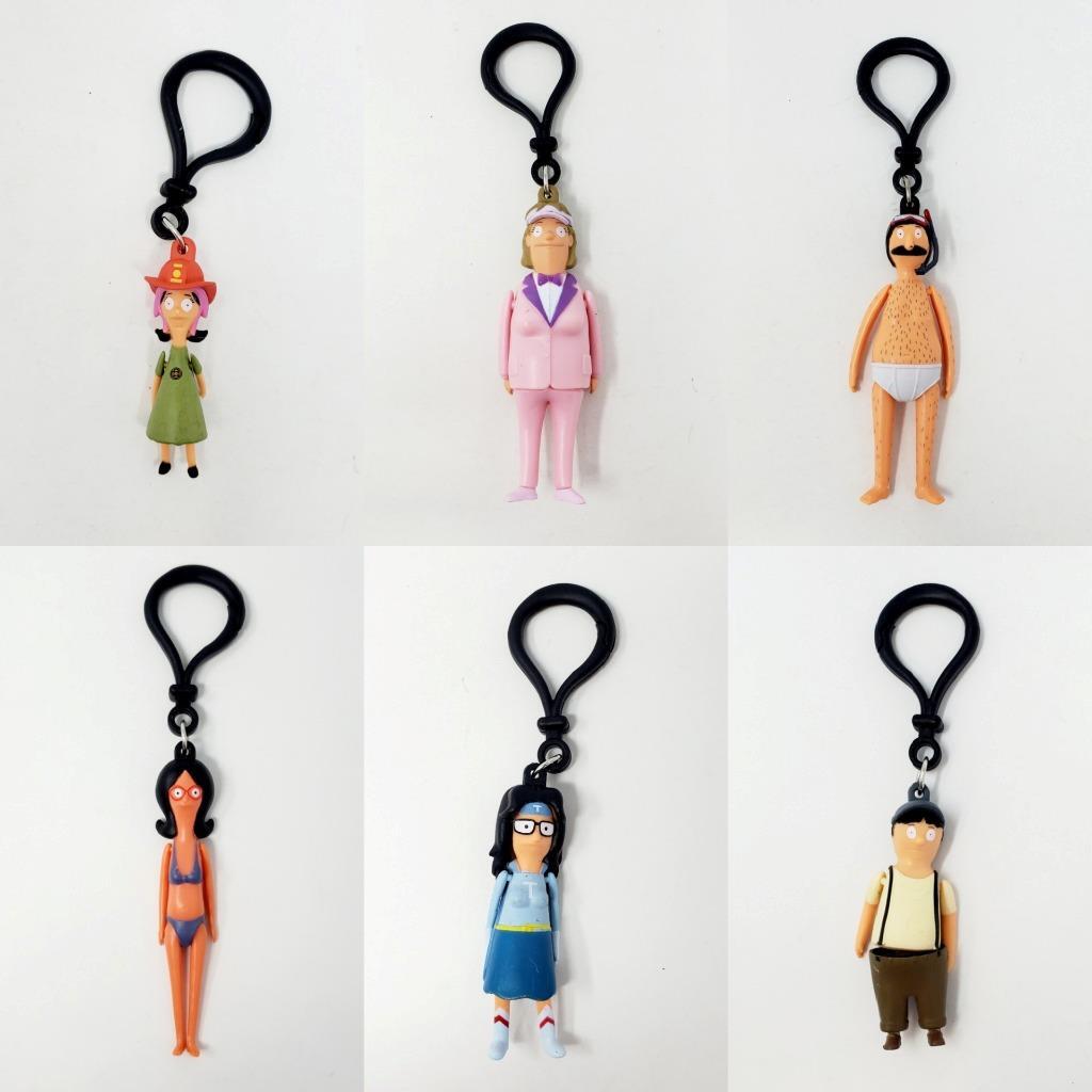 Bob&rsquo;s Burgers Chibi In Motion Series 3 – Complete Set of 6 REGULAR Dangler Clips