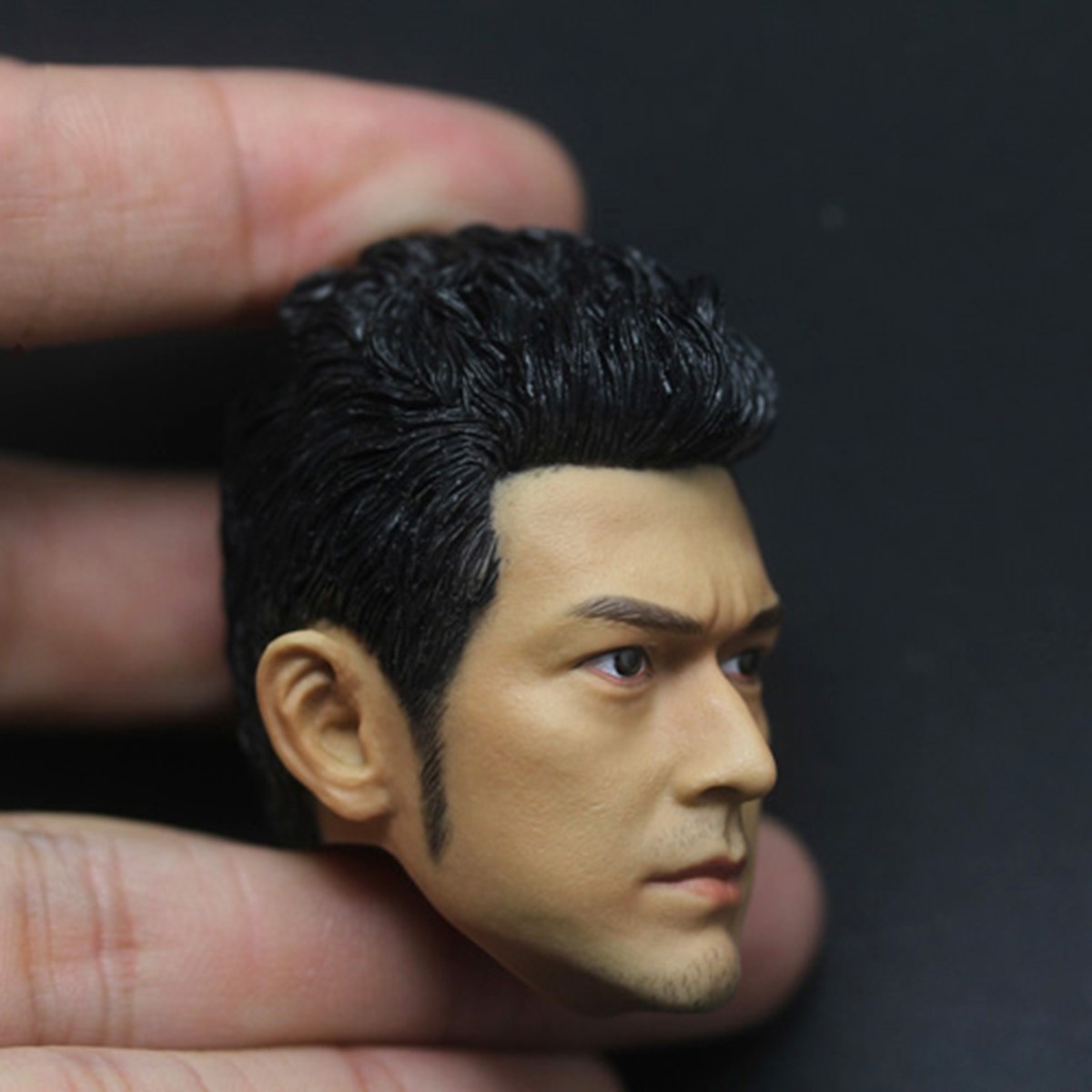 1/6 Male Head Sculpt Asian Celebrities Carved Model Fit 12in Action Figure Toys