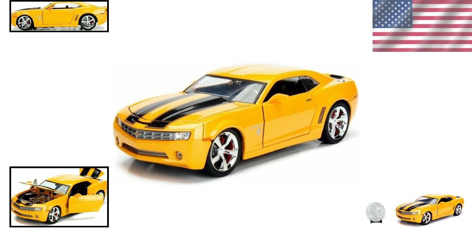 Transformers Bumblebee 2006 Chevy Camaro Die-Cast Car*-~