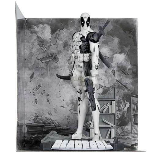 Marvel Deadpool The New Mutants #98 Line Art 1:10 Scale Posed Figure with Scene
