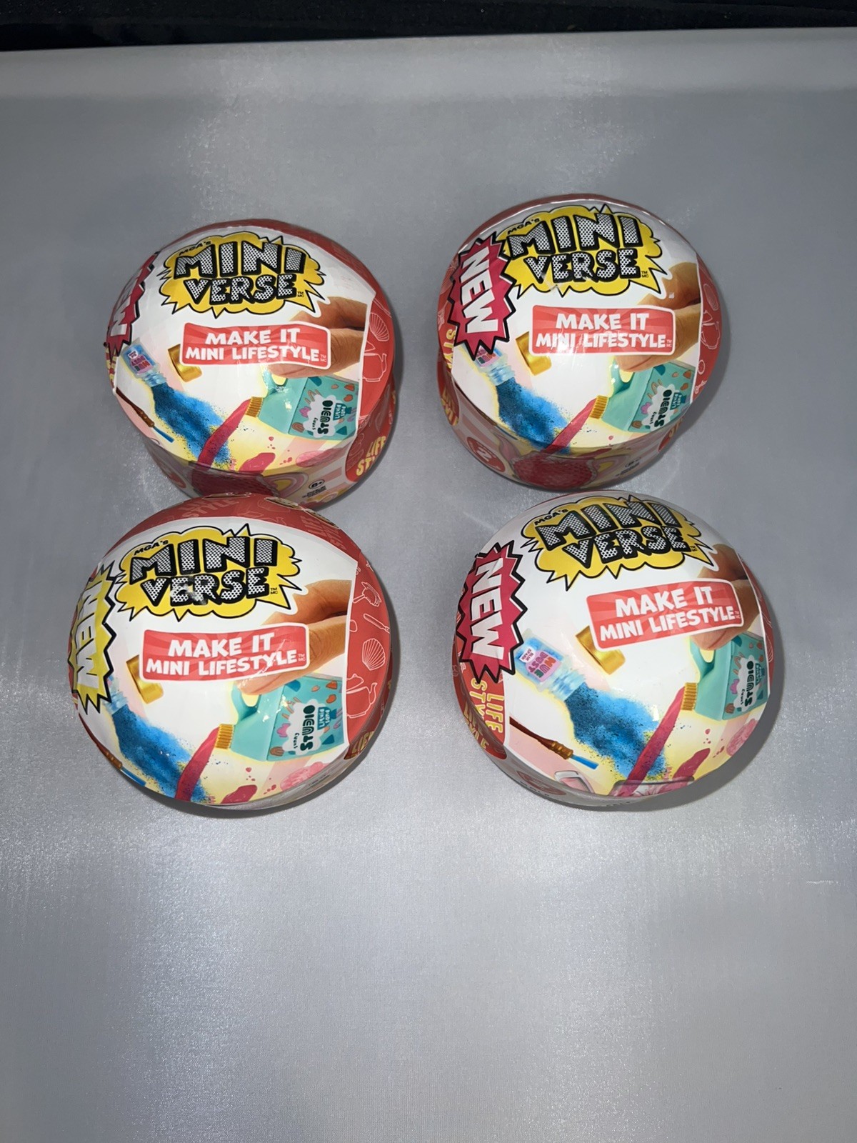 4 New MGA Mini Verse – Make It Mini Lifestyle – Home – Series 2 Lot Of 4 Balls