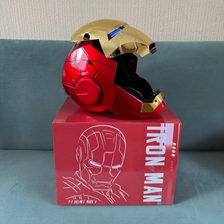 US Iron Man Full Black MK5 Helmet Autoking Wearable Voice-control Transform Mask