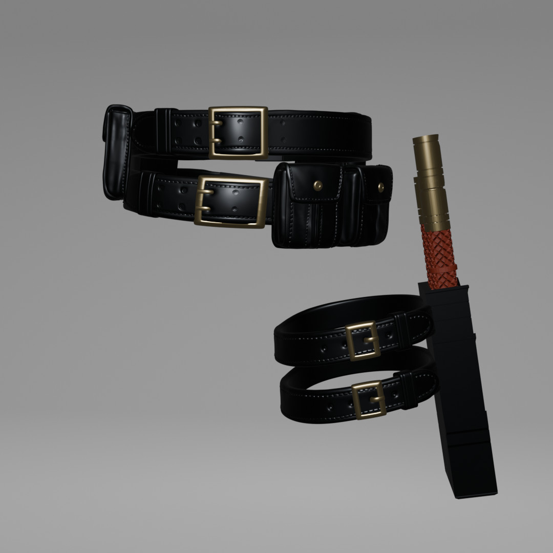 1/10 Scale Action Figure Belt and Holster: Daredevil v3