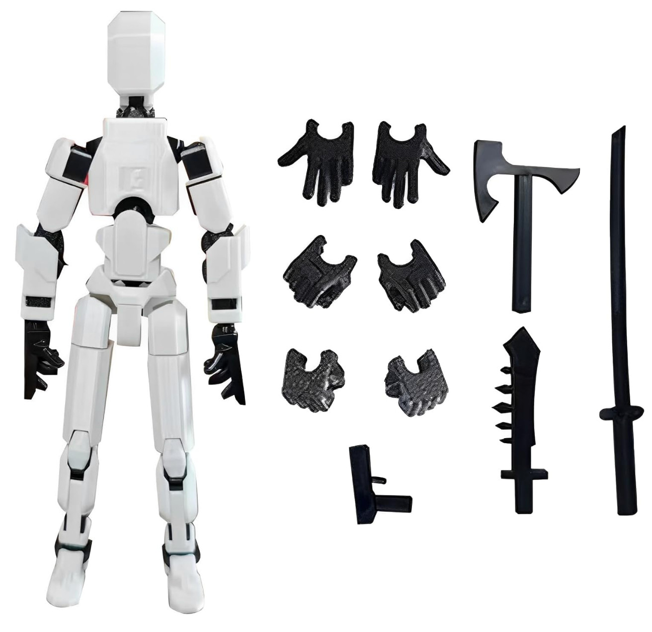 Titan 13 Action Figure | 3D Printed Dummy Robot | Multi‑Jointed Toy w/ Stand J4