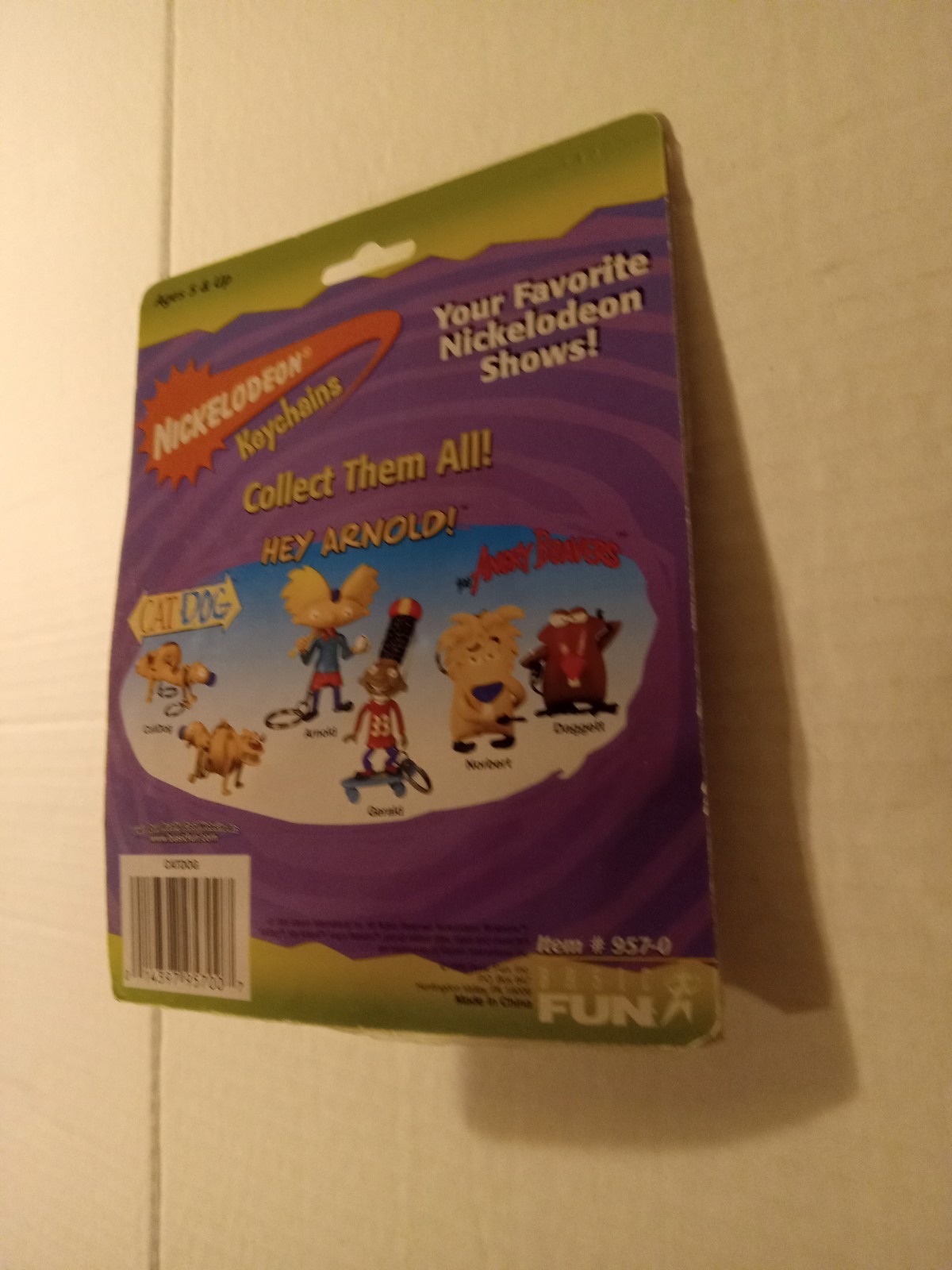 Hey Arnold! CatDog NICKELODEON Basic Fun Keychain 957-0 Sealed 1999
