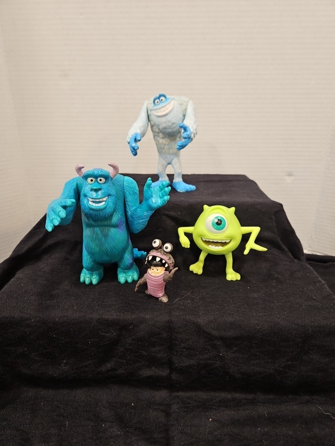 Monsters, Inc Action Figures- Mike Wazowski, Sulley, Abominable Snow & Boo. READ