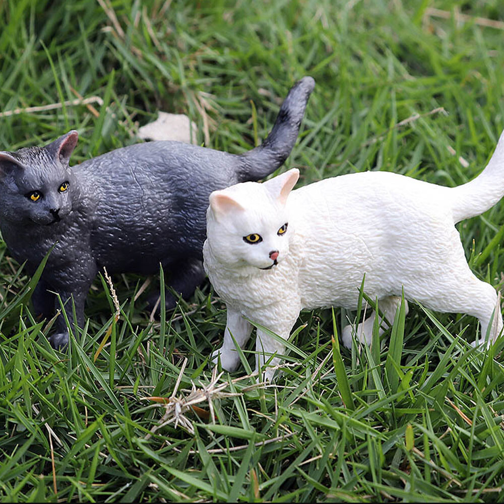 1/2Pcs 1/6 Scale Cat Models Action Figure Collectible Statue Xmas Decor Gifts