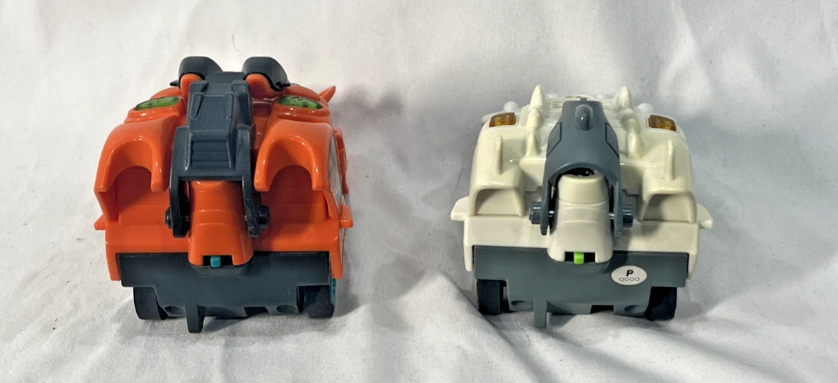 VTech Switch and Go Talking Dinos Turbo Lot of 2-Orange-White-Dart Triceratops